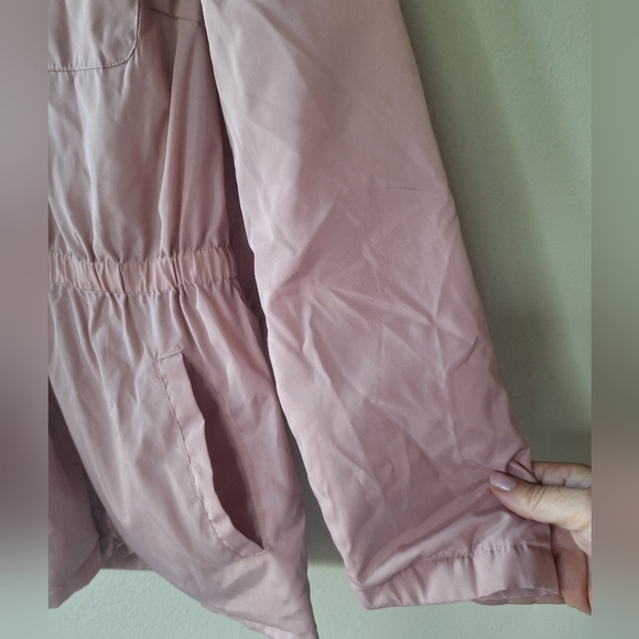 Cavalini Womens Light Mauve Jacket Full Zip Hood Pockets  Size Petite Large - Picture 3 of 6